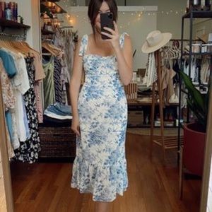 Reformation Nikita Blue & White DUPE